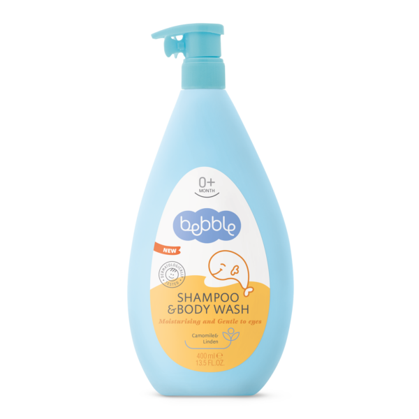 Šampoon ja kehapesuvahend beebidele, kummel ja pärn, 400ml, Bebble