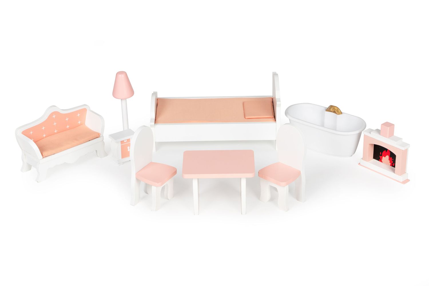 ECOTOYS suur nukumaja mööblikomplektiga, 3 korrust - Pilt 10