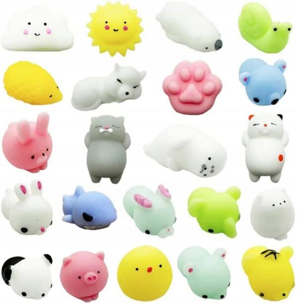 24-osaline Mochi Squishy pigistuslelude komplekt lastele
