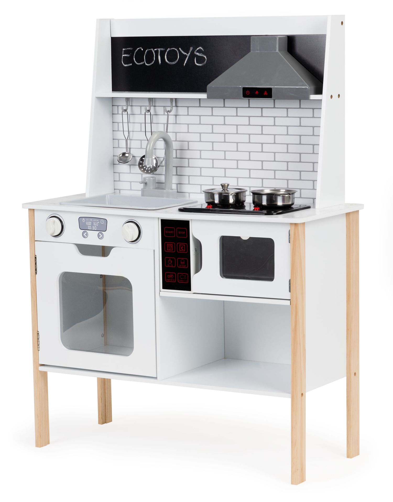 Puidust köök lastele valgus- ja heliefektidega - ECOTOYS - Pilt 4