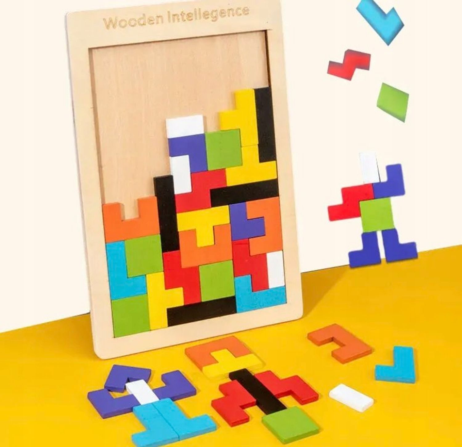 Tetris puidust klotsimõistatus, Montessori 3D loogikamäng - Pilt 12