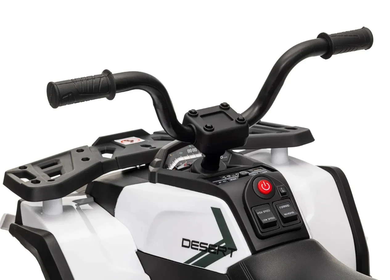 Elektriline laste ATV Solley MiniDesert, vanuses 2-5 aastat, 70W 12V, bluetooth, valge - Pilt 3