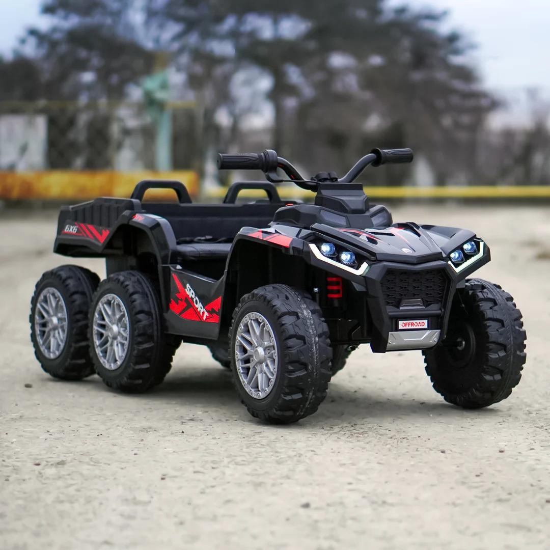 Elektriline laste ATV FarmQuad 6x6, 180W, 12V 14Ah, premium, must - Pilt 4