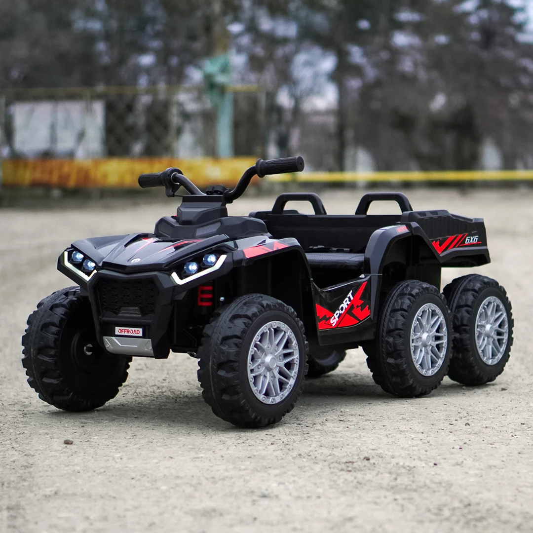 Elektriline laste ATV FarmQuad 6x6, 180W, 12V 14Ah, premium, must - Pilt 2