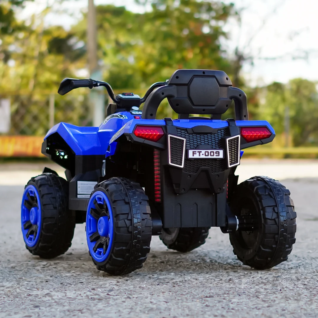 Laste elektriline ATV SuperOffroad V2, 4x4, 140W, 12V, 7Ah, kahele lapsele, sinine - Pilt 4