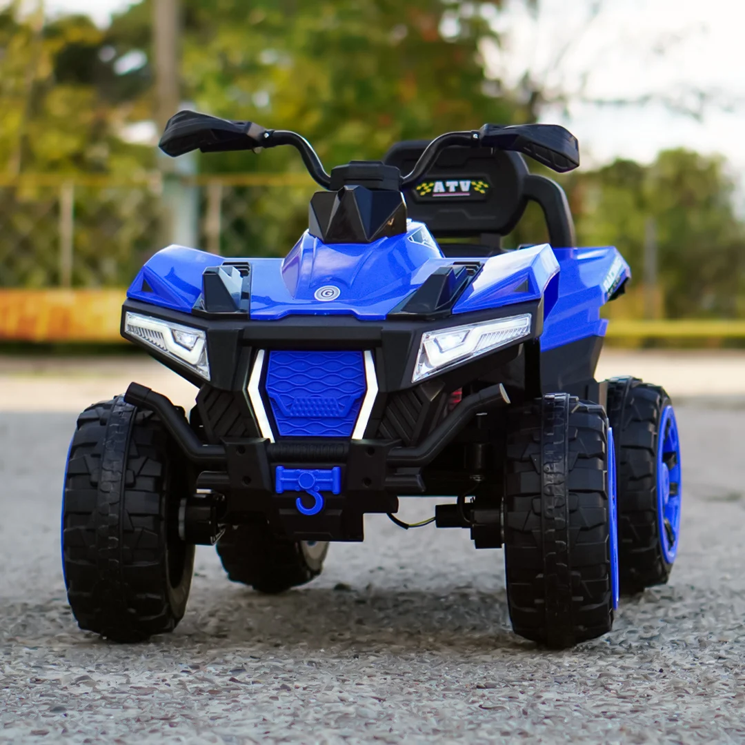 Laste elektriline ATV SuperOffroad V2, 4x4, 140W, 12V, 7Ah, kahele lapsele, sinine - Pilt 3