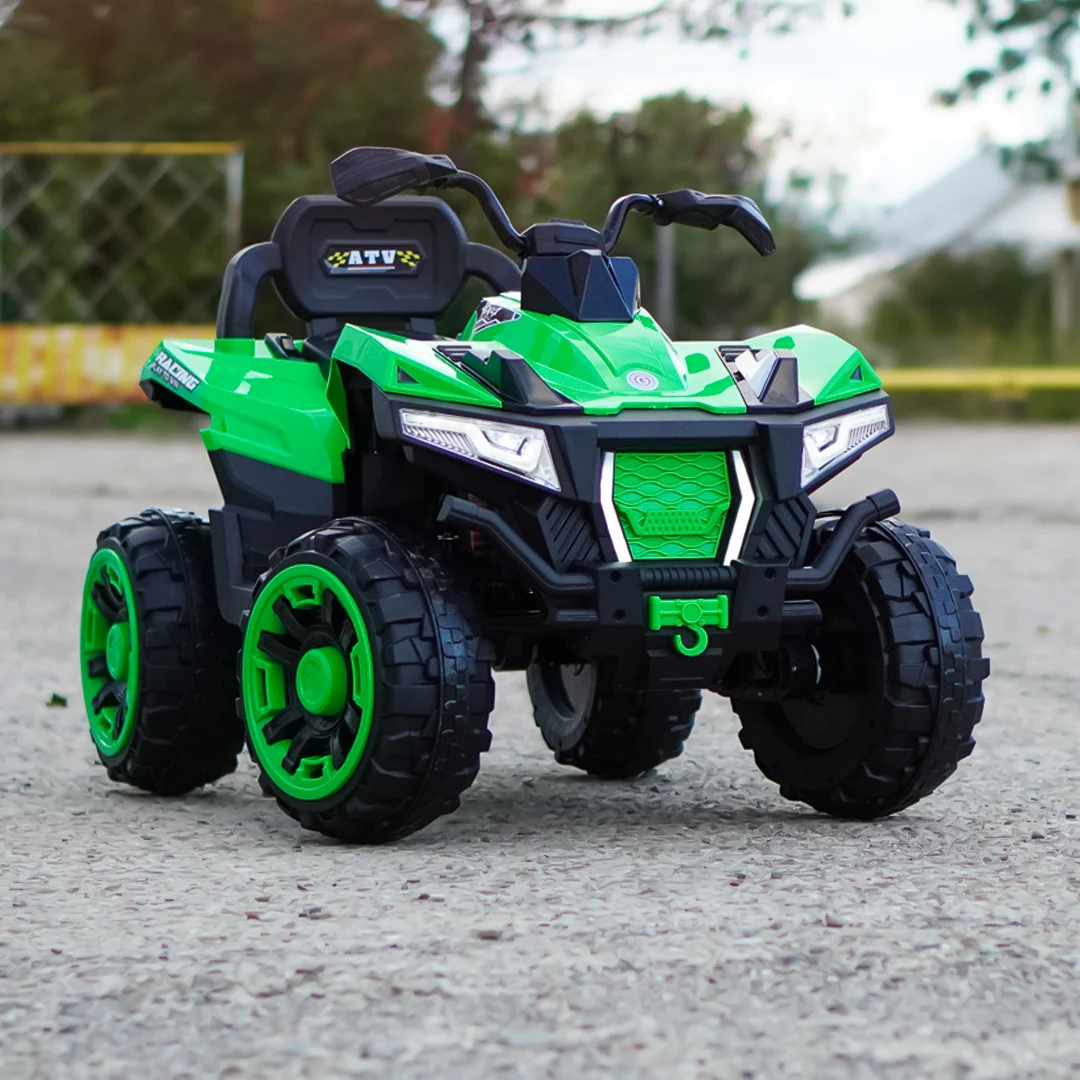 Laste elektriline ATV SuperOffroad V2, 4x4, 140W, 12V, 7Ah, kahele lapsele, roheline - Pilt 2