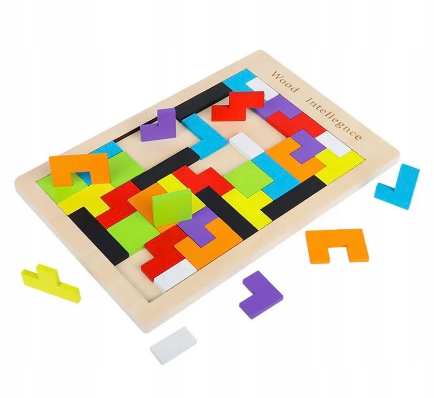 Tetris puidust klotsimõistatus, Montessori 3D loogikamäng - Pilt 16