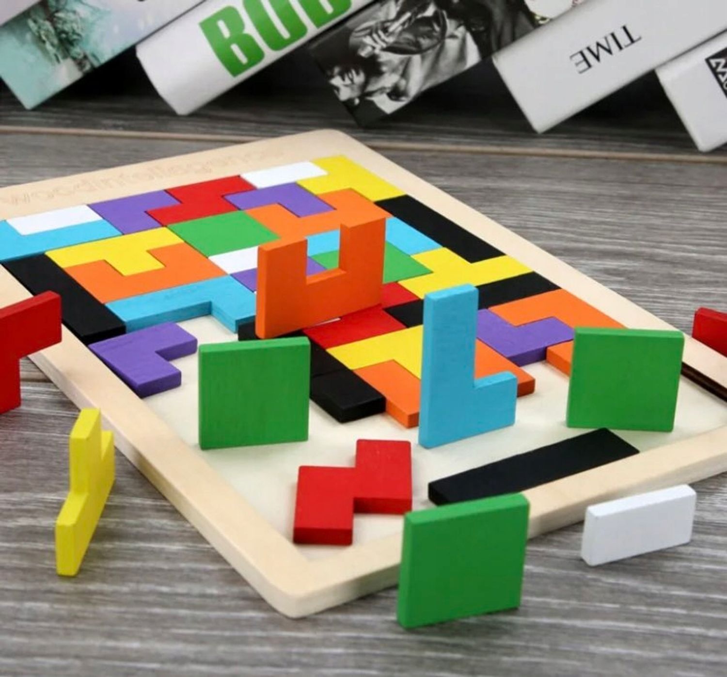 Tetris puidust klotsimõistatus, Montessori 3D loogikamäng - Pilt 9
