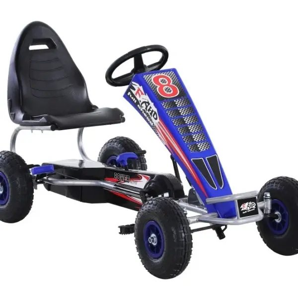 Pedaalidega Go-Kart mudel F8-3, vanuses 6-15 aastat, täispumbatavate ratastega, sinine