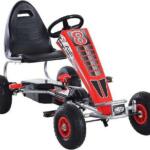 Pedaalidega Go-Kart mudel F8-3, vanuses 6-15 aastat, täispumbatavate ratastega, punane