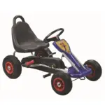 Pedaalidega laste Go-Kart A-05-1, vanuses 3-8 aastat, täispumbatavate ratastega, sinine