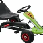 Pedaalidega laste Go-Kart A-05-1, vanuses 3-8 aastat, täispumbatavate ratastega, roheline