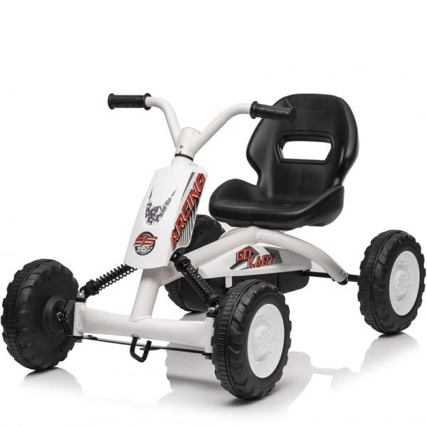 Pedaalikart lastele, vanuses 2-6 aastat, valge