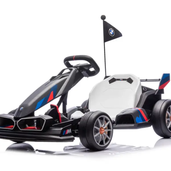 Laste elektriline kart BMW Motorsport, 500W võimsus, reguleeritav šassii, hall