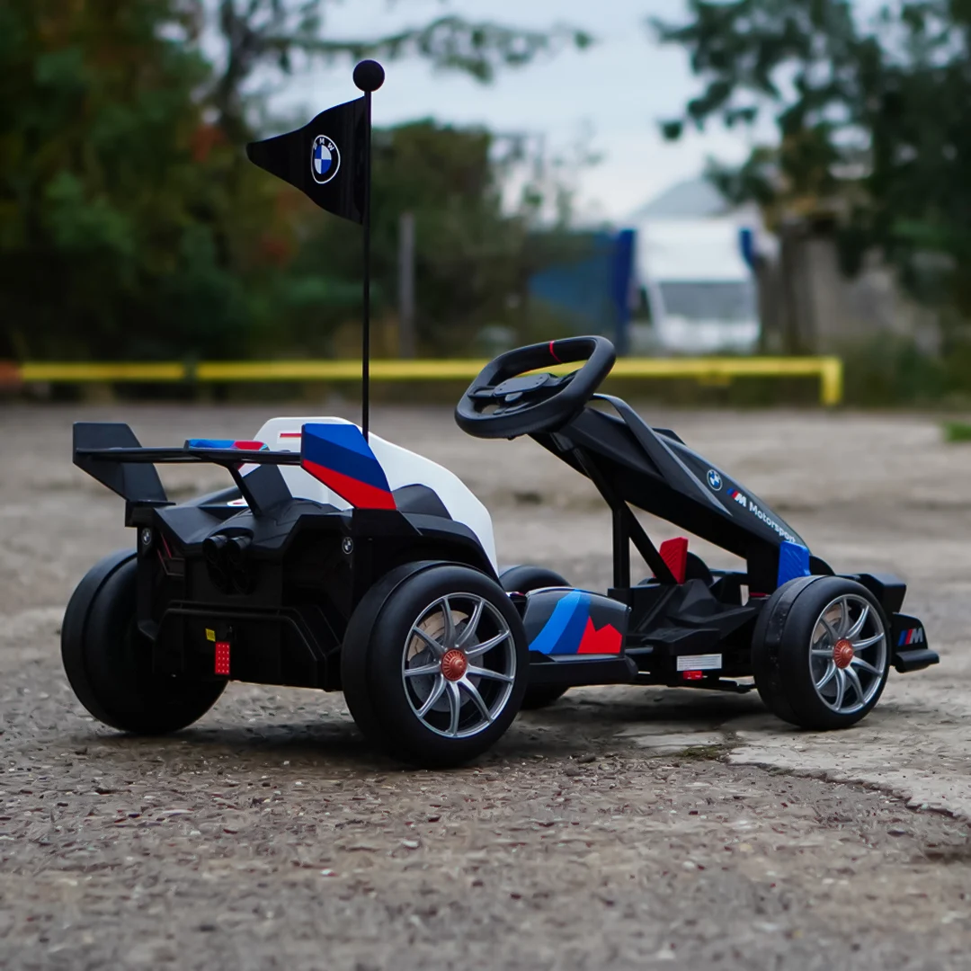 Laste elektriline kart BMW Motorsport, 500W võimsus, reguleeritav šassii, hall - Pilt 4
