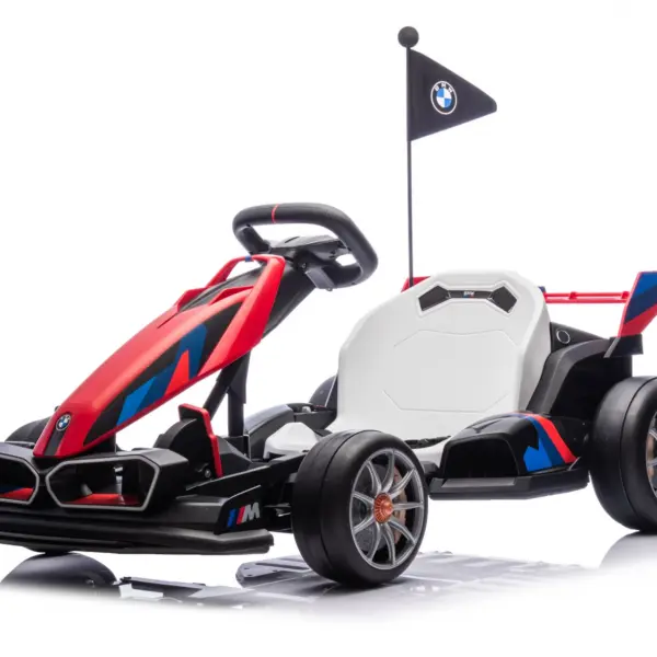 Laste elektriline kart BMW Motorsport, 500W võimsus, reguleeritav šassii, punane