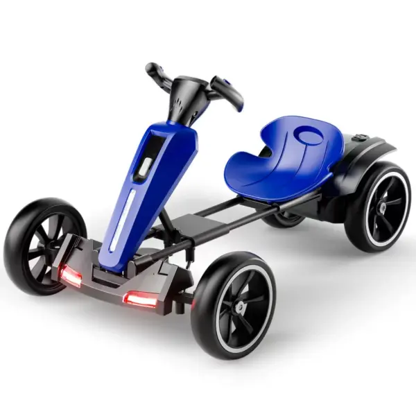 Elektriline lastekart GoKart V2, vanuses 3-7 aastat, 12V 45W, vanemliku kontrolli puldiga, Bluetooth muusika, kokkupandav, sinine