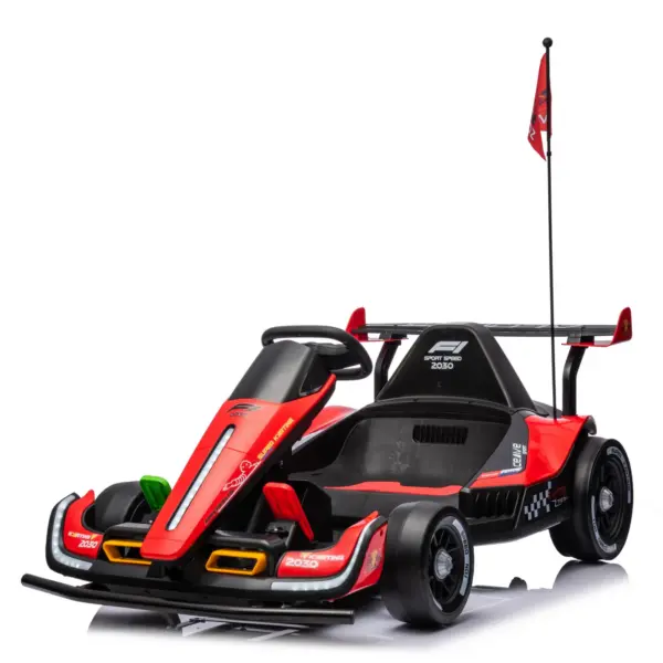 Elektriline lastekart Racing F1, 500W, 24V, vanuses 3-11 aastat, puldiga, punane