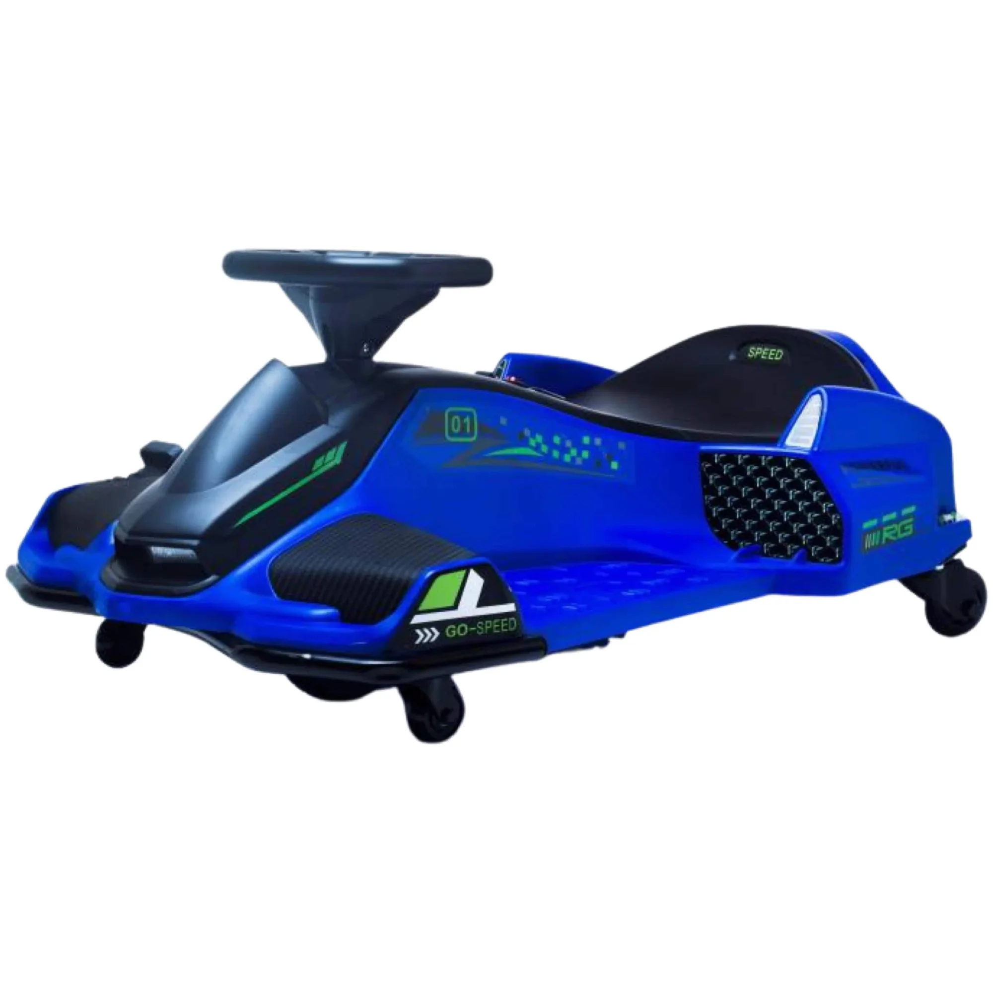 Elektriline lastekart Rider Drift 360, 180W, 24V, kaitsevarustusega, sinine - Pilt 2