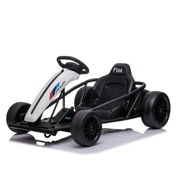Elektriline laste gokart, 500W, 24V, pehmete rehvidega, drift-funktsiooniga, valge