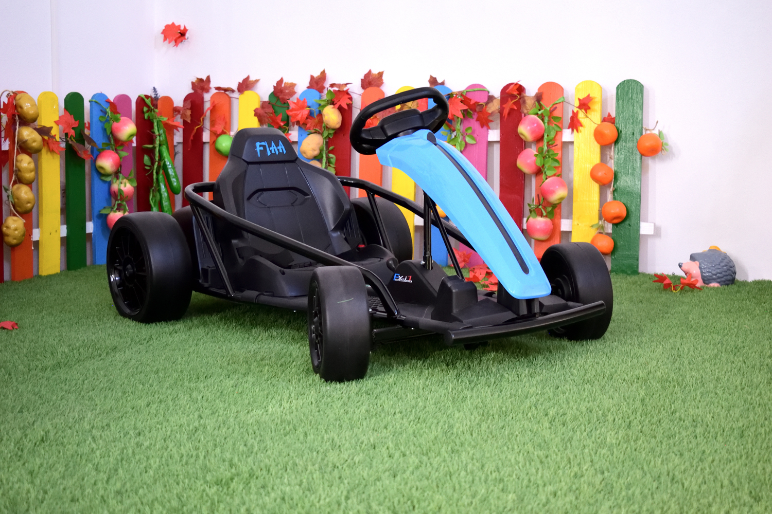 Elektriline laste gokart, 500W, 24V, pehmete rehvidega, drift-funktsiooniga, sinine - Pilt 2