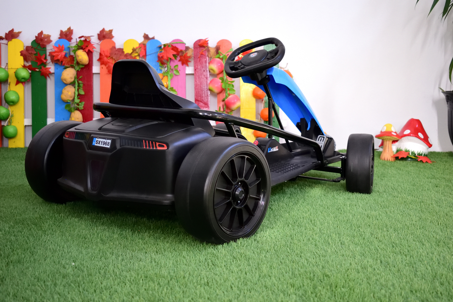 Elektriline laste gokart, 500W, 24V, pehmete rehvidega, drift-funktsiooniga, sinine - Pilt 4