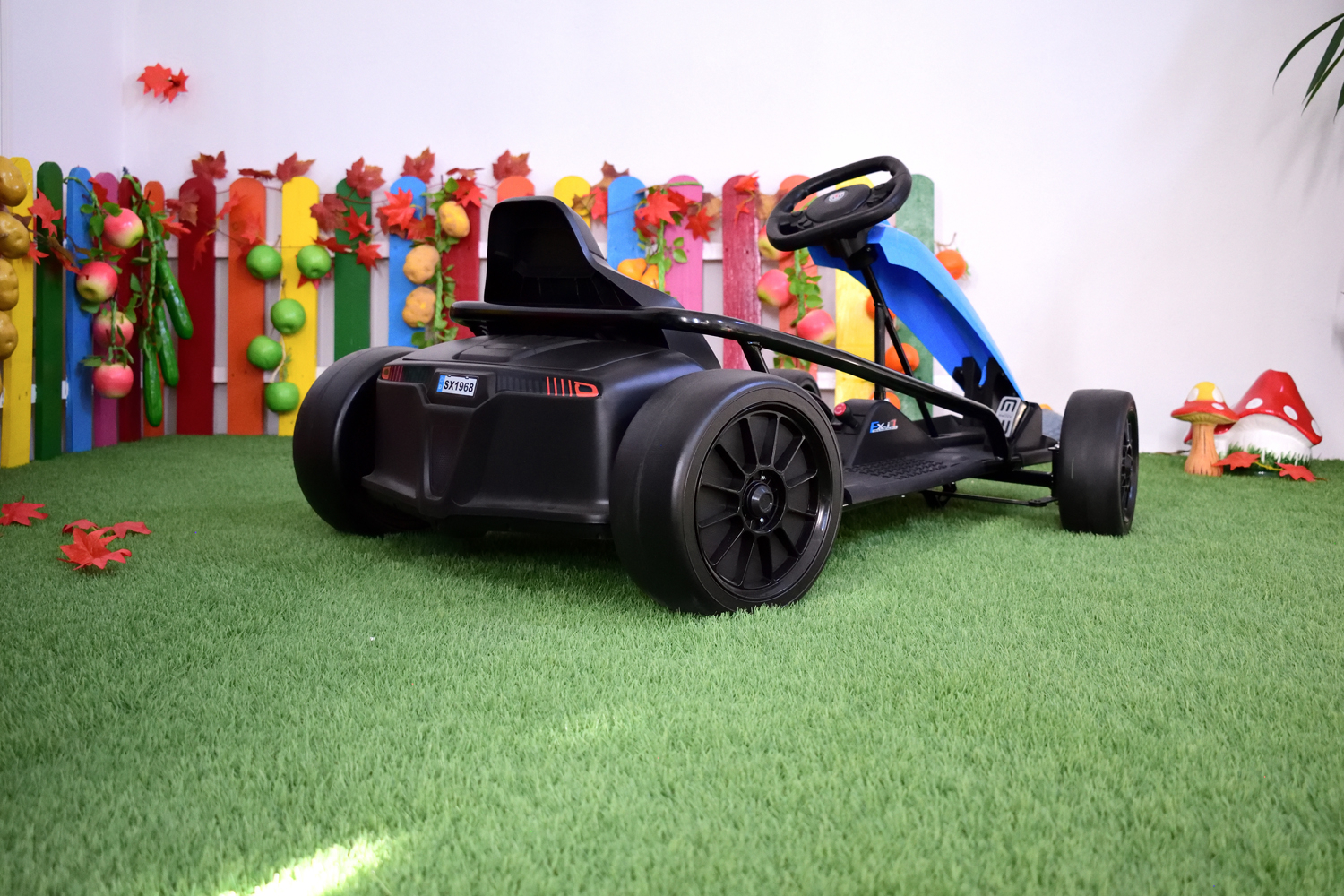 Elektriline laste gokart, 500W, 24V, pehmete rehvidega, drift-funktsiooniga, sinine - Pilt 5