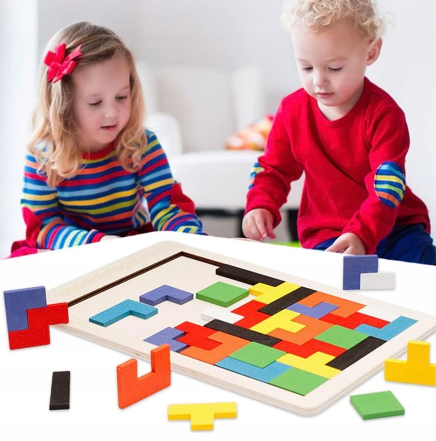 Tetris puidust klotsimõistatus, Montessori 3D loogikamäng - Pilt 5