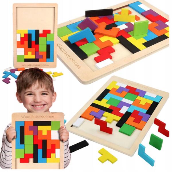 Tetris puidust klotsimõistatus, Montessori 3D loogikamäng