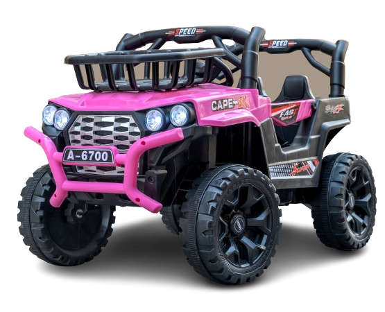 Elektriline lasteauto 4x4 Cape-X, 100W, 12V, mugava ökonahk-istmega, roosa