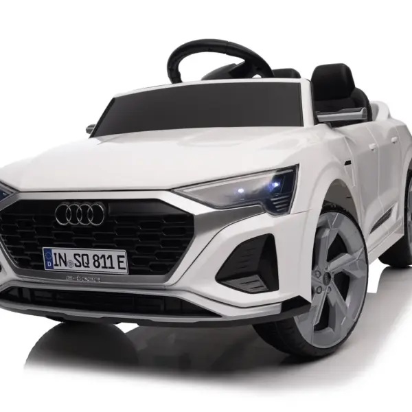 Elektriline lasteauto Audi SQ8, 70W, 12V, pehmed EVA-rattad ja ekoloogilisest nahast iste, valge