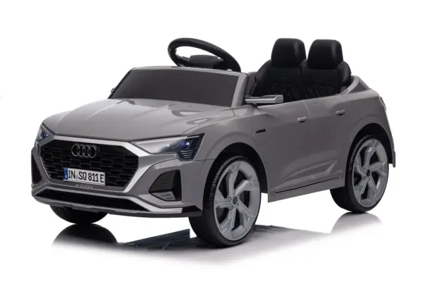 Elektriline lasteauto Audi SQ8, 70W, 12V, pehmed EVA-rattad ja ekoloogilisest nahast iste, hall