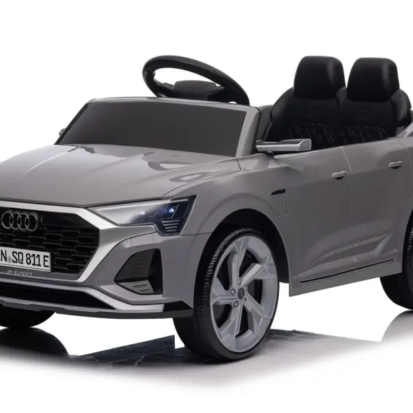 Elektriline lasteauto Audi SQ8, 70W, 12V, pehmed EVA-rattad ja ekoloogilisest nahast iste, hall