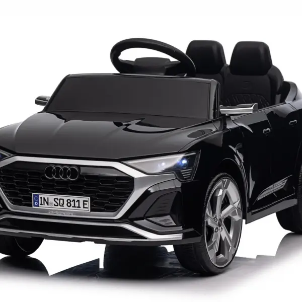 Elektriline lasteauto Audi SQ8, 70W, 12V, pehmed EVA-rattad ja ekoloogilisest nahast iste, must