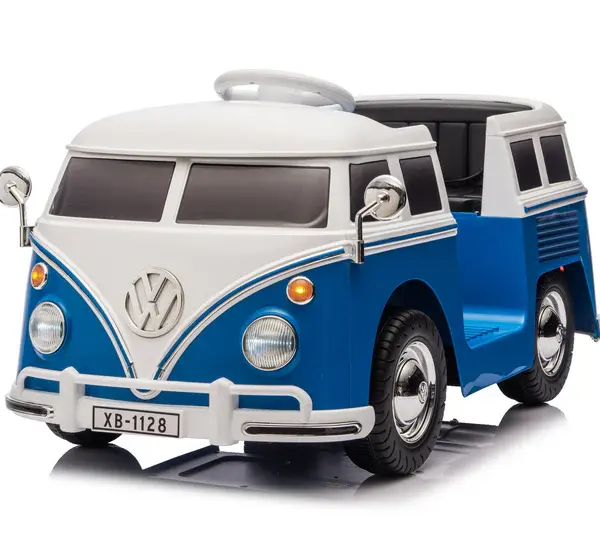 Elektriline lasteauto VW Samba Bus, 70W, 12V 7Ah aku, pehmed rattad, pehmendatud iste, sinine