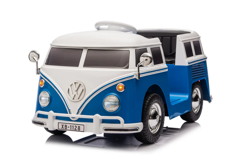 Elektriline lasteauto VW Samba Bus, 70W, 12V 7Ah aku, pehmed rattad, pehmendatud iste, sinine