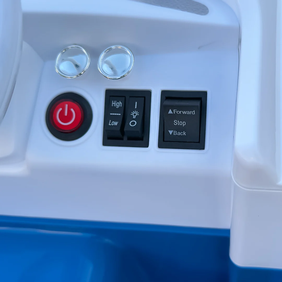 Elektriline lasteauto VW Samba Bus, 70W, 12V 7Ah aku, pehmed rattad, pehmendatud iste, sinine - Pilt 4