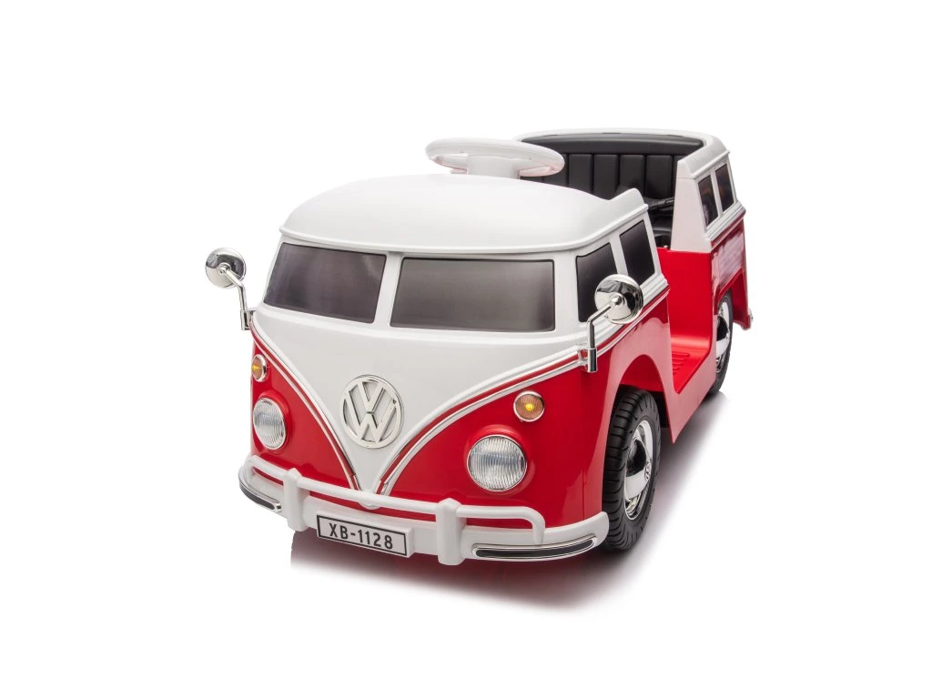 Elektriline lasteauto VW Samba Bus, 70W, 12V 7Ah aku, pehmed rattad, pehmendatud iste, punane - Pilt 4