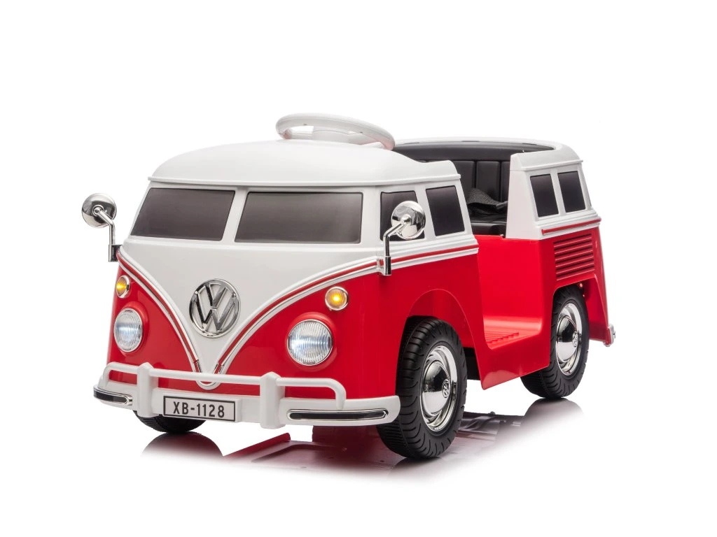 Elektriline lasteauto VW Samba Bus, 70W, 12V 7Ah aku, pehmed rattad, pehmendatud iste, punane - Pilt 5