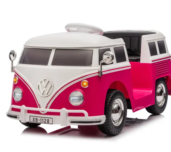 Elektriline lasteauto VW Samba Bus, 70W, 12V 7Ah aku, pehmed rattad, pehmendatud iste, roosa
