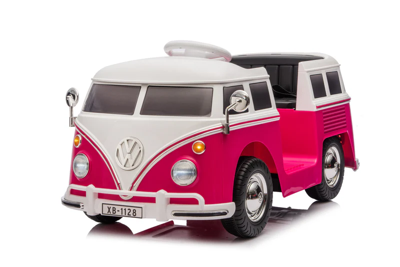 Elektriline lasteauto VW Samba Bus, 70W, 12V 7Ah aku, pehmed rattad, pehmendatud iste, roosa