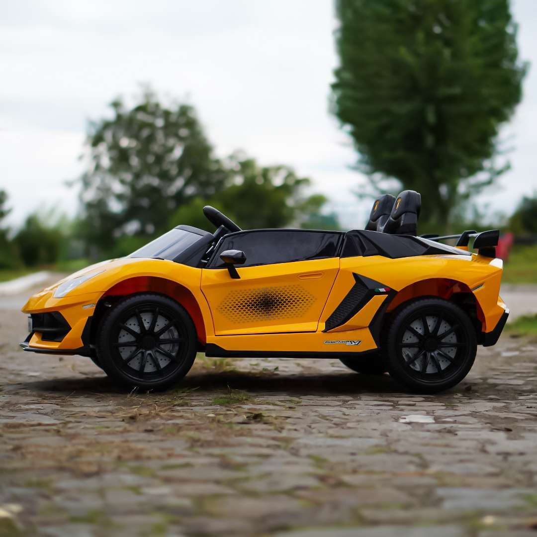Litsentseeritud lasteauto Lamborghini Aventador Xago, 2 istekohta, 12V, 90W, Deluxe, kollane - Pilt 5