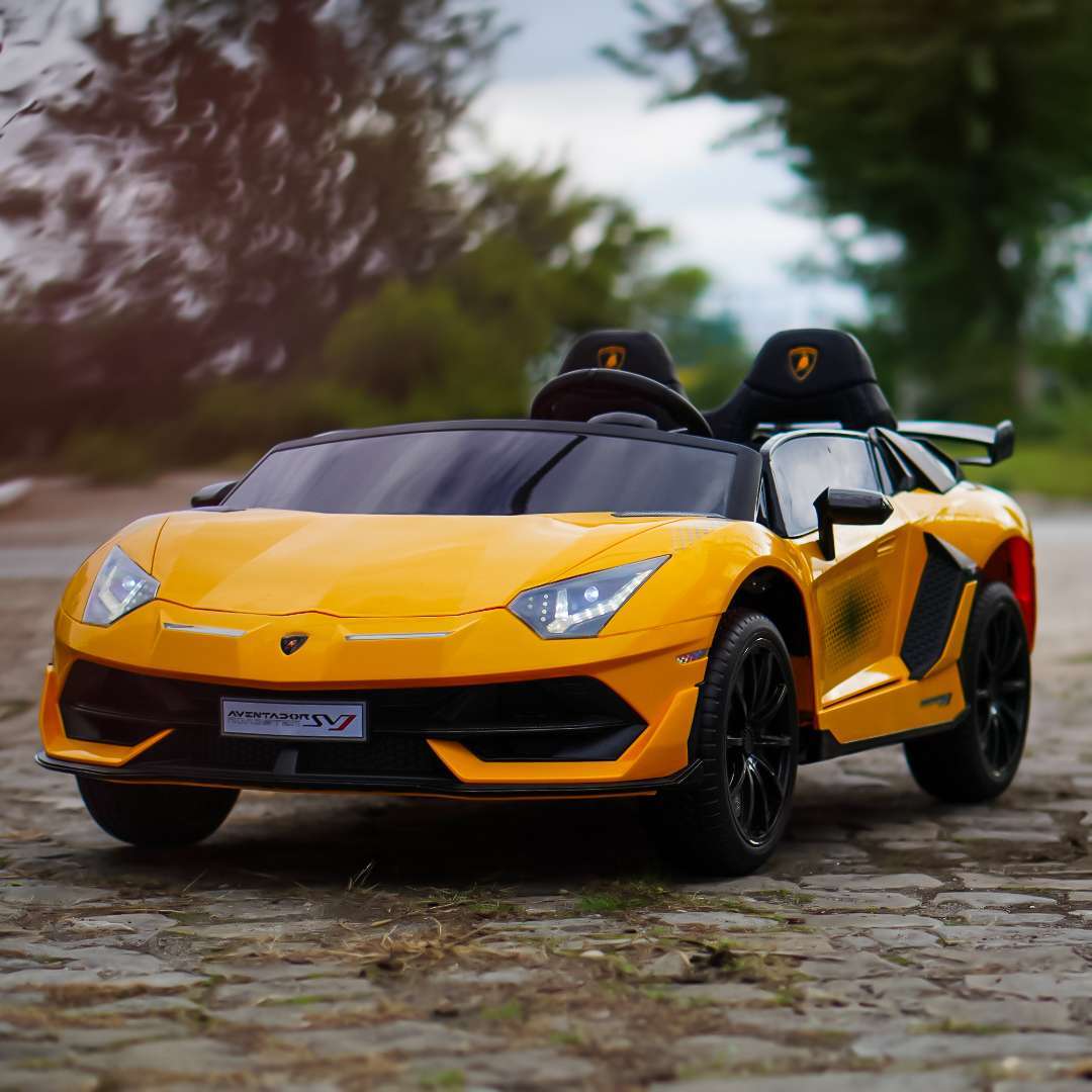 Litsentseeritud lasteauto Lamborghini Aventador Xago, 2 istekohta, 12V, 90W, Deluxe, kollane - Pilt 2