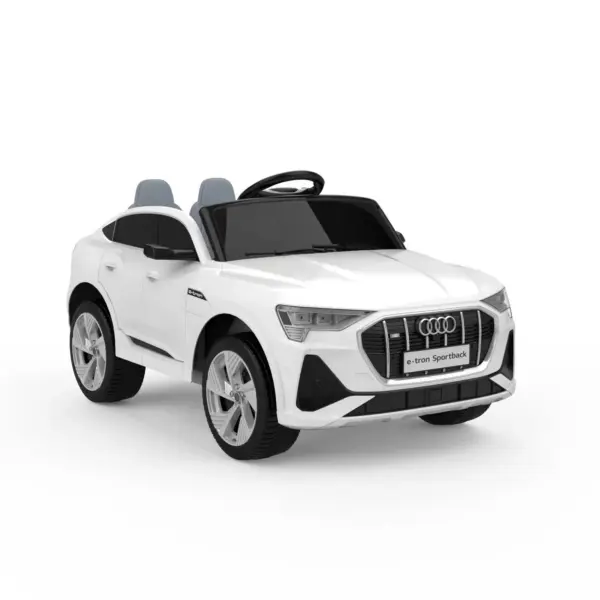 Elektriline litsentseeritud lasteauto Audi E-tron Sportback, nahkistme ja EVA-rattaga