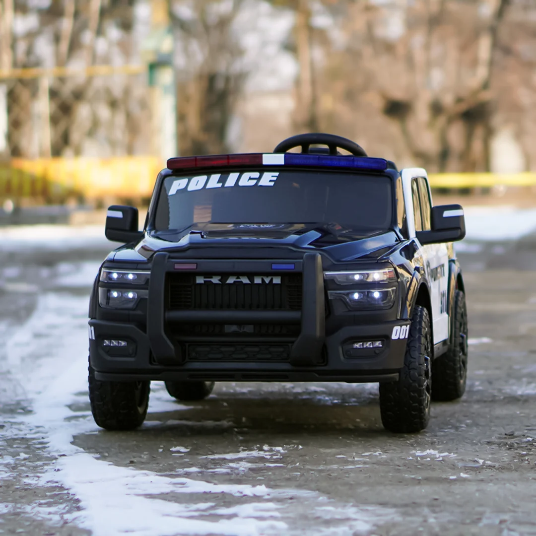 Elektriline politsei-lasteauto DODGE RAM 2500 REBEL, 400W, 24V, premium versioon - Pilt 4