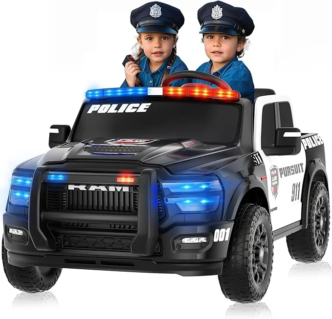 Elektriline politsei-lasteauto DODGE RAM 2500 REBEL, 400W, 24V, premium versioon - Pilt 2