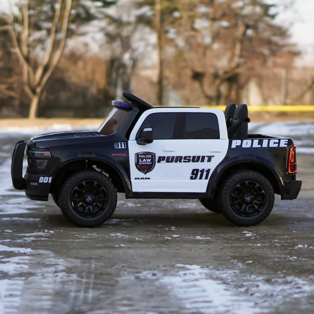 Elektriline politsei-lasteauto DODGE RAM 2500 REBEL, 400W, 24V, premium versioon - Pilt 5