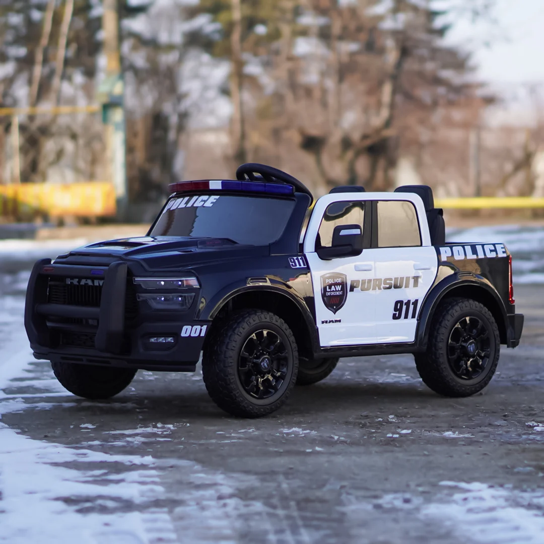 Elektriline politsei-lasteauto DODGE RAM 2500 REBEL, 400W, 24V, premium versioon - Pilt 3