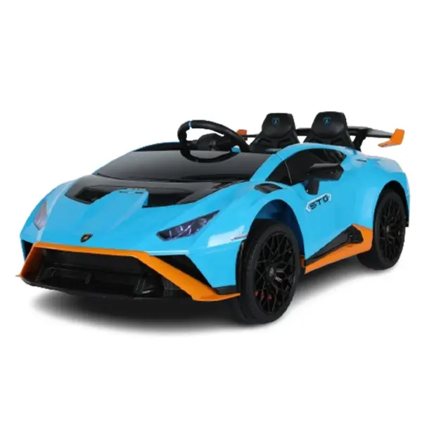Elektriline lasteauto driftifunktsiooniga Lamborghini Huracan STO, võimsus 500W, 24V, Bluetooth, sinine
